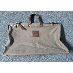 Line Of Trade Canvas Bag gray and brown leather